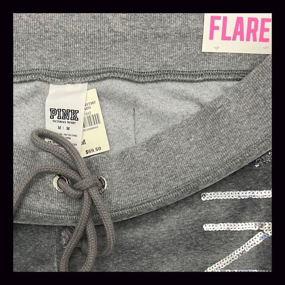 Vintage Victoria’s Secret PINK Grey Velour LE Fashion Show Bling Set Size Medium - Picture 8 of 11